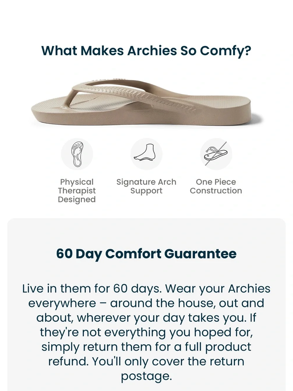 Archies Flip Flops High Arch Support Comfortable Summer Beach Casual